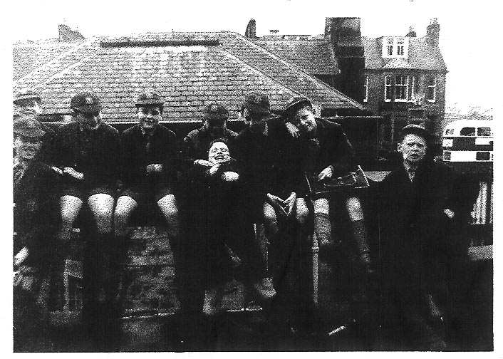 Having Fun.jpg - Photo supplied by Ken Reilly (Sorry but it is not very clear, does anyone else have a copy?) The photo is of a trip to the zoo.  In the photo Mark Moore is being strangled by Mark Delicato. To the left is George Taylor, Alex Mowat Jimmy B (from USA) and standing is Rory Grant.  To Mark's Moore's right is Raymond Heron, John Croan and standing Peter Walker. (I just noticed you seem to be wearing wellington boots) 